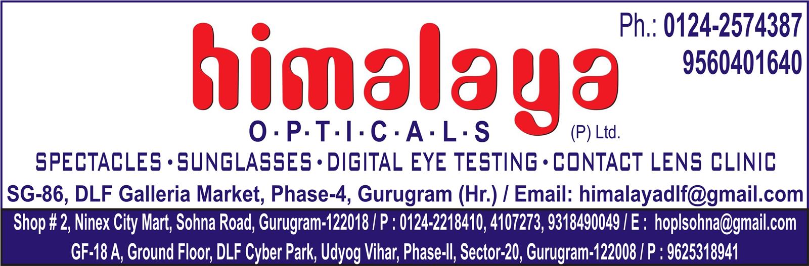 HIMALAYA OPTICALS (P)Ltd. 